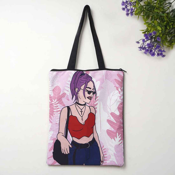 Beautiful Girl Printed Tote Bag - Uncommongifts.in